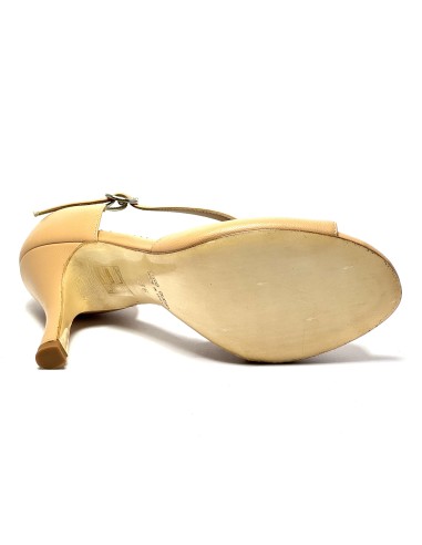 Scarpa da ballo donna tango argentino latino americano ballo da sala liscio pelle carne suola cuoio pomiciato tacco 90 stiletto