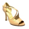 Scarpa da ballo donna tango argentino latino americano ballo da sala liscio pelle carne suola cuoio pomiciato tacco 90 stiletto