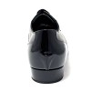 Scarpa da ballo uomo ballo da sala liscio tango argentino latino americano vernice pelle nero suola cuoio pomiciato tacco 25