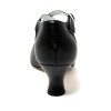 Scarpa da ballo donna ballo da sala liscio latino americano tango memory pelle nero suola cuoio pomiciato tacco 50 rocchetto