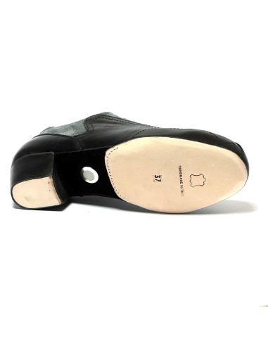 Sneakers da ballo donna ballo da sala liscio allenamento latino tango pelle nero camoscio grigio suola cuoio pomiciato tacco 40