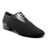 Scarpa da ballo uomo ballo da sala liscio latino americano tango argentino neoprene pelle nero suola bufalo tacco 20