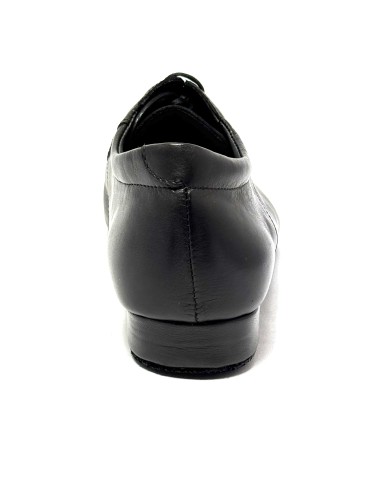 Scarpa da ballo uomo ballo da sala liscio latino americano tango argentino sottopiede in memory pelle nero suola bufalo tacco 20