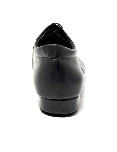 Scarpa da ballo uomo ballo da sala liscio latino americano tango argentino sottopiede in memory pelle nero suola bufalo tacco 20