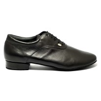 Scarpa da ballo uomo ballo da sala liscio latino americano tango argentino sottopiede in memory pelle nero suola bufalo tacco 20