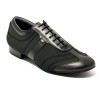 Scarpa da ballo uomo latino americano ballo da sala liscio tango argentino memory pelle lycra nero suola bufalo tacco 20