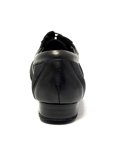 Scarpa da ballo uomo latino americano ballo da sala liscio tango argentino memory pelle lycra nero suola bufalo tacco 20