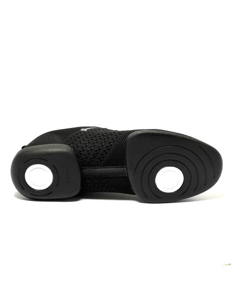 Sneaker da ballo unisex allenamento ballo da sala latino tango suola spezzata tessuto traspirante nero suola gommina