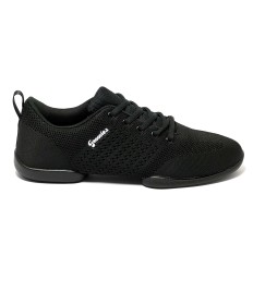 Sneaker da ballo unisex allenamento ballo da sala latino tango suola spezzata tessuto traspirante nero suola gommina