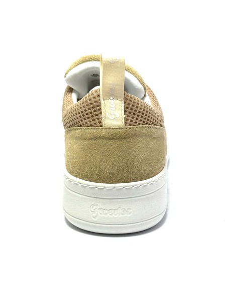 Sneaker da ballo unisex latino americano salsa bachata kizomba nabuk tessuto traspirante camel suola gommina da ballo