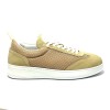 Sneaker da ballo unisex latino americano salsa bachata kizomba nabuk tessuto traspirante camel suola gommina da ballo