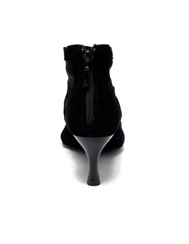 Scarpa da ballo donna latino americano salsa bachata kizomba ballo da sala tango nabuk rete nero suola bufalo tacco 60