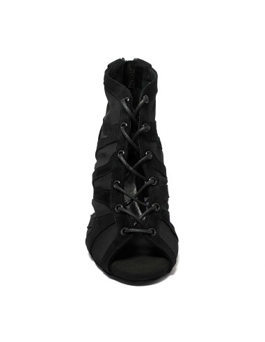 Scarpa da ballo donna latino americano salsa bachata kizomba ballo da sala tango nabuk rete nero suola bufalo tacco 60