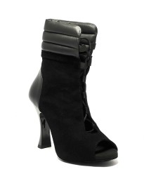 Stivaletto da ballo donna  latino americano salsa bachata ballo da sala liscio tango nabuk pelle nero suola bufalo tacco 90