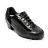 Sneakers da ballo donna allenamento ballo da sala latino americano tango pelle nera camoscio nero suola bufalo tacco 40