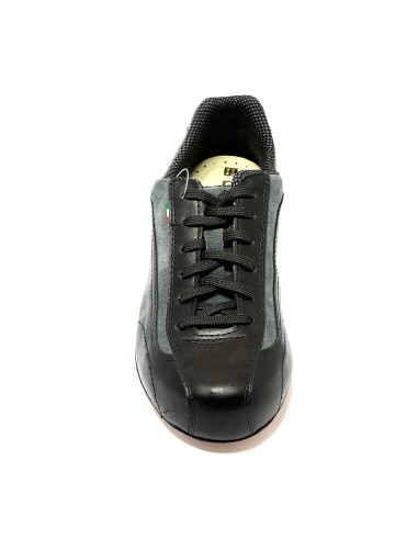 Sneakers da ballo donna ballo da sala liscio allenamento latino tango pelle nero camoscio grigio suola cuoio pomiciato tacco 40