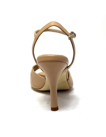 Scarpa da ballo donna tango argentino ballo da sala latino pelle carne sottopiede memory suola cuoio pomiciato tacco 90