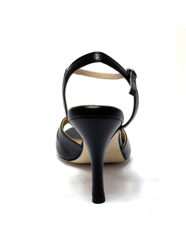Scarpa da ballo donna tango argentino ballo da sala latino pelle nero sottopiede memory suola cuoio pomiciato tacco 90
