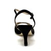 Scarpa da ballo donna tango argentino ballo da sala latino camoscio nero sottopiede in memory suola cuoio pomiciato tacco 70
