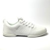 Sneaker da ballo unisex allenamento ballo da sala latino tango caraibici tessuto traspirante bianco suola spezzata gommina