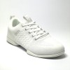 Sneaker da ballo unisex allenamento ballo da sala latino tango caraibici tessuto traspirante bianco suola spezzata gommina