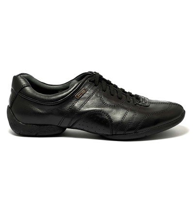 Sneaker da ballo uomo latino caraibici salsa bachata kizomba ballo da sala tango pelle nero suola gommina da ballo