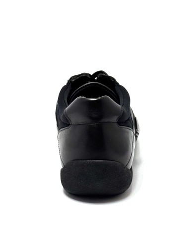 Sneaker da ballo uomo latino caraibico salsa bachata kizomba ballo da sala tango pelle neoprene nero suola gommina da ballo