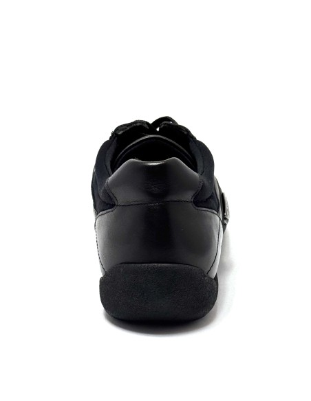 Sneaker da ballo uomo latino caraibico salsa bachata kizomba ballo da sala tango pelle neoprene nero suola gommina da ballo