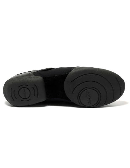 Sneaker da ballo uomo latino caraibico salsa bachata kizomba ballo da sala tango pelle neoprene nero suola gommina da ballo