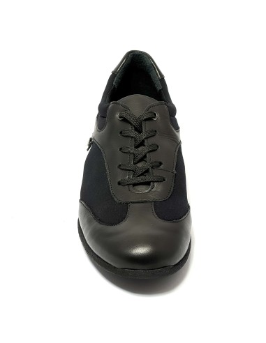 Sneaker da ballo uomo latino caraibico salsa bachata kizomba ballo da sala tango pelle neoprene nero suola gommina da ballo