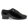 Scarpa da ballo uomo ballo da sala liscio standard latino tango argentino tomaia in vernice nero suola in bufalo tacco 25