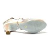 Scarpa da ballo donna latino americano caraibici salsa bachata ballo da sala tango raso cipria strass suola bufalo tacco 50