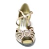 Scarpa da ballo donna latino americano caraibici salsa bachata ballo da sala tango raso cipria strass suola bufalo tacco 50