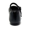 Scarpa da ballo donna modello ballerina ballo da sala boogie woogie swing lindy hop pelle nero suola gommina tacco 5 mm