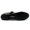 Scarpa da ballo donna modello ballerina ballo da sala boogie woogie swing lindy hop pelle nero suola gommina tacco 5 mm