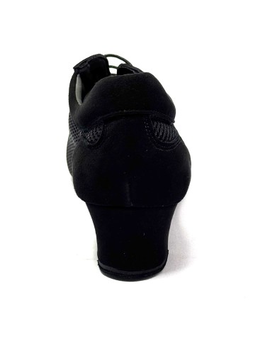 Scarpa da ballo unisex allenamento latino americano caraibico ballo da sala tango nabuk tessuto nero suola bufalo tacco 40