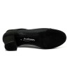 Scarpa da ballo unisex allenamento latino americano caraibico ballo da sala tango nabuk tessuto nero suola bufalo tacco 40