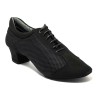 Scarpa da ballo unisex allenamento latino americano caraibico ballo da sala tango nabuk tessuto nero suola bufalo tacco 40