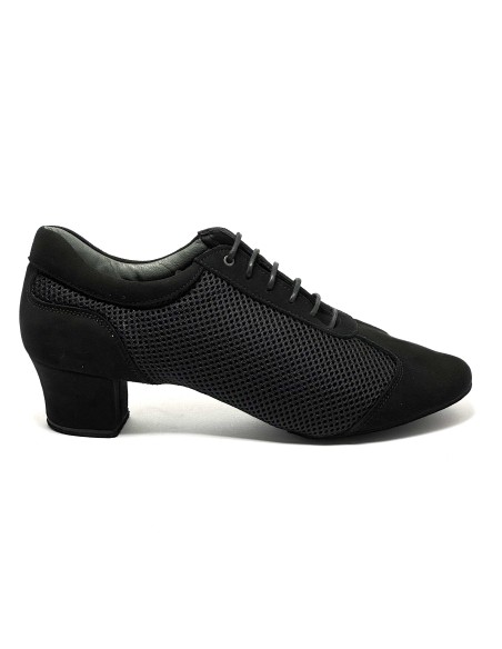 Scarpa da ballo unisex allenamento latino americano caraibico ballo da sala tango nabuk tessuto nero suola bufalo tacco 40