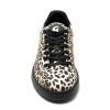 Sneaker da ballo donna latino americano salsa bachata swing ballo da sala pelle leopardata suola gommina da ballo nera