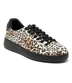 Sneaker da ballo donna latino americano salsa bachata swing ballo da sala pelle leopardata suola gommina da ballo nera