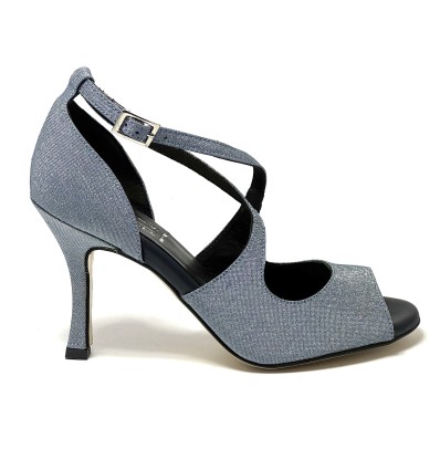 Scarpe da ballo donna tango argentino latino caraibici ballo da sala tessuto carta da zucchero suola cuoio tacco 90