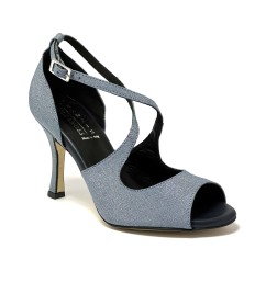 Scarpe da ballo donna tango argentino latino caraibici ballo da sala tessuto carta da zucchero suola cuoio tacco 90