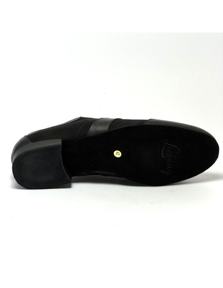 Sneaker da ballo uomo ottima per latino americano caraibici ballo da sala tango pelle camoscio nero suola bufalo tacco 20