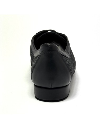 Sneaker da ballo uomo latino americano caraibici ballo da sala tango argentino pelle tessuto luxor nero suola bufalo tacco 20