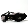 Scarpe da ballo donna latino americano caraibici ballo da sala tango camoscio nero glitter arcobaleno suola bufalo tacco 50