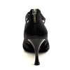Scarpe da ballo donna salsa bachata kizomba tango articolo PD803 glitter raso nero suola bufalo tacco 70