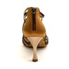 Scarpe da ballo donna salsa bachata kizimba tango articolo PD803 glitter raso bronzo suola bufalo tacco 70