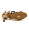 Scarpe da ballo donna salsa bachata kizimba tango articolo PD803 glitter raso bronzo suola bufalo tacco 70