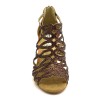 Scarpe da ballo donna salsa bachata kizimba tango articolo PD803 glitter raso bronzo suola bufalo tacco 70